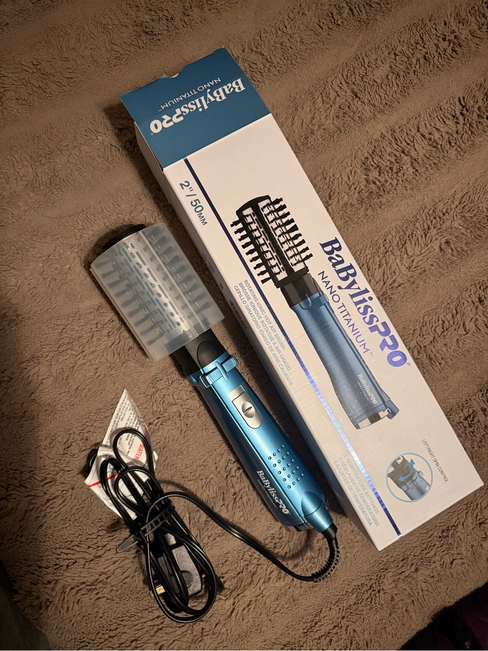 BaBylissPRO Blue Nano Titanium 2" Hot Air Brush